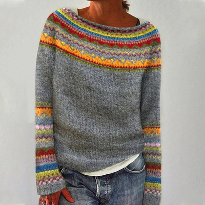 Retro-Stil Strickpullover