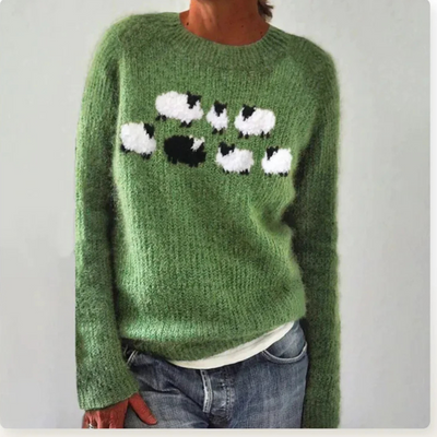 Retro-Stil Strickpullover