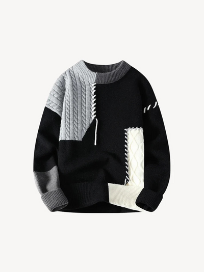 Bequemer Patchwork Pullover