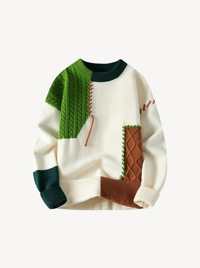 Bequemer Patchwork Pullover