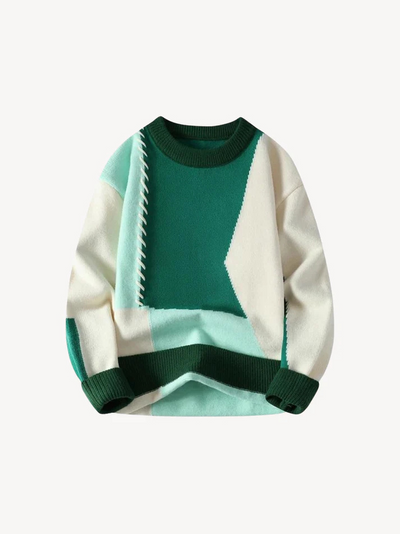 Bequemer Patchwork Pullover