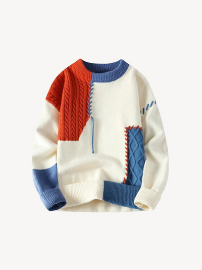 Bequemer Patchwork Pullover