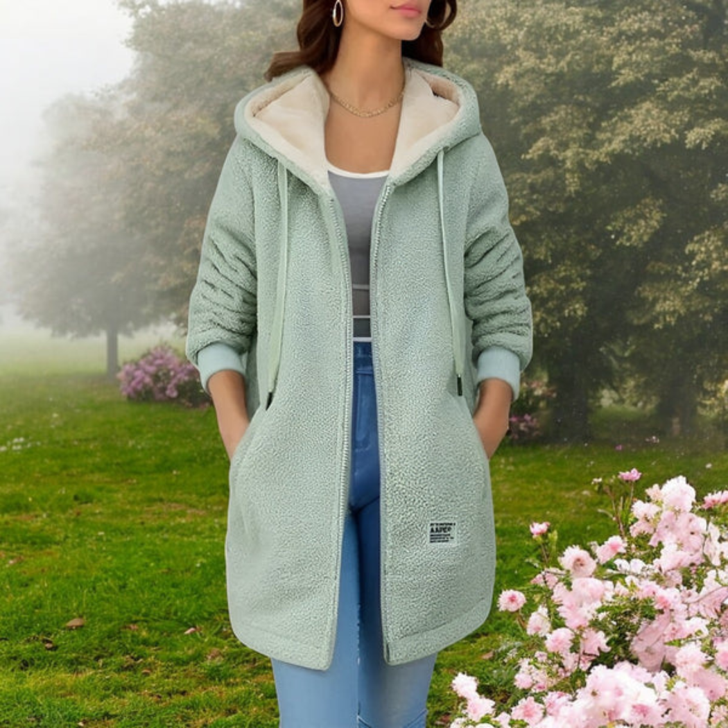 Fleece-Kapuzenjacke