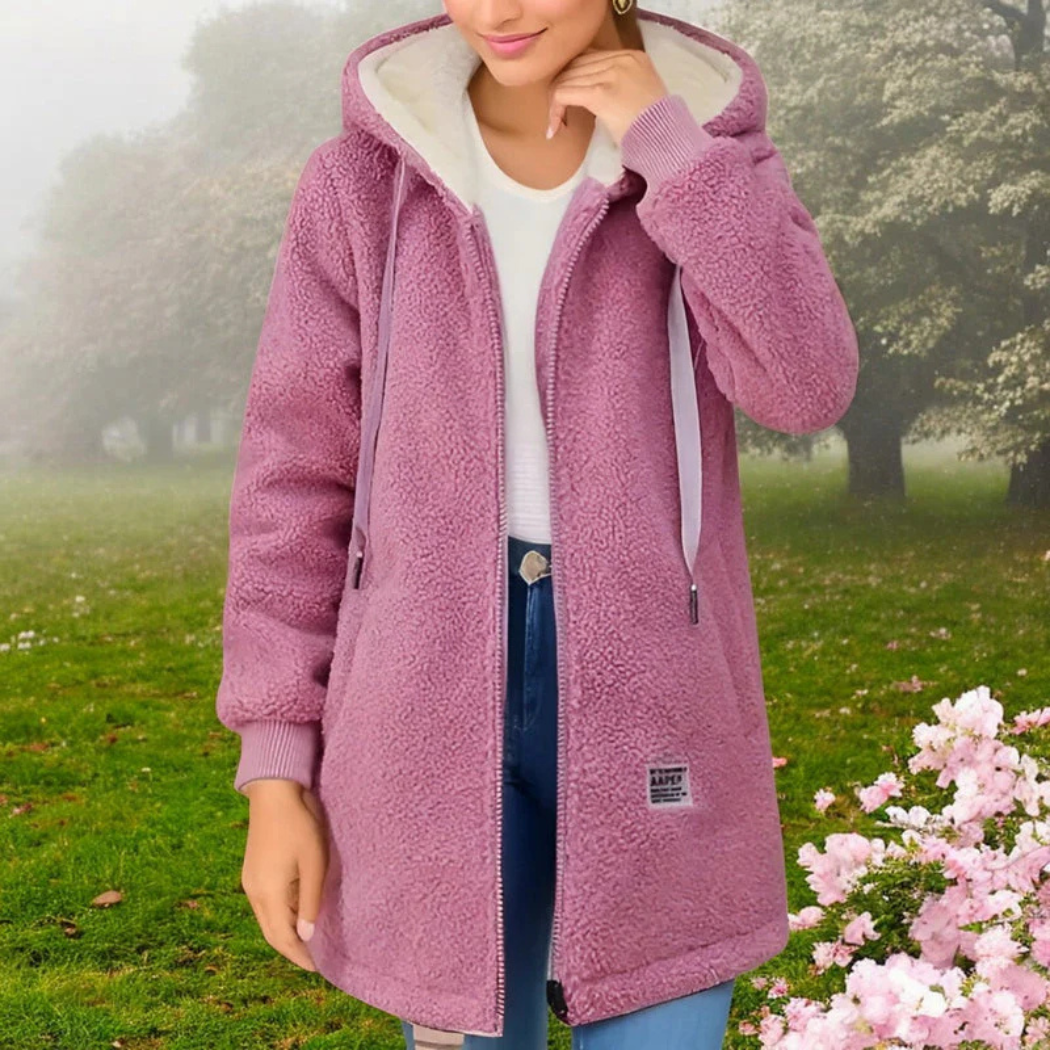 Fleece-Kapuzenjacke