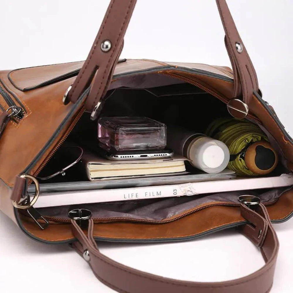 Vintage Leder Schultertasche